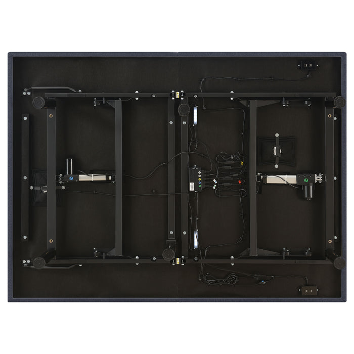 Negan Eastern King, E.King, Queen, & Twin XL Adjustable Bed Base Grey and Black