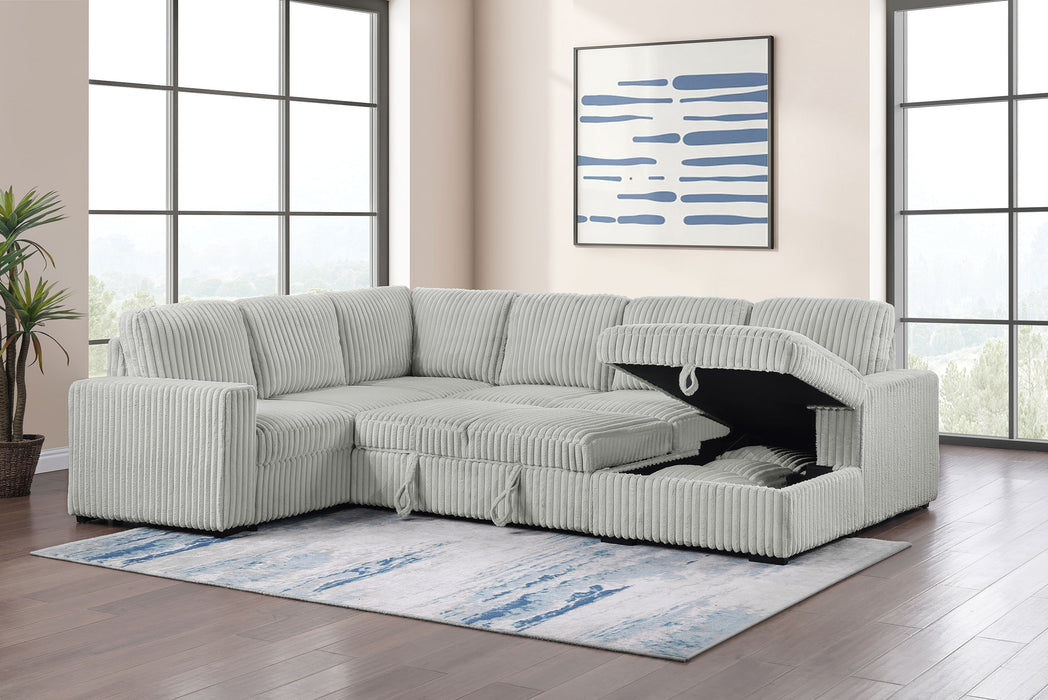 Devonshire Pull-Out Sleeper Sectional Sofa
