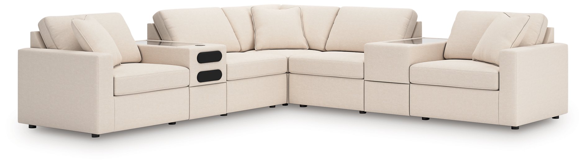 Modmax Balanced Sectional with Audio and Storage Consoles