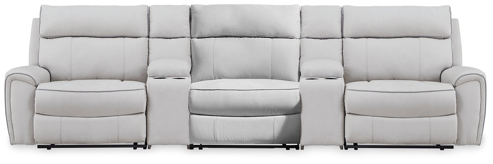 Social Pointe Reclining Sectional with Storage Consoles